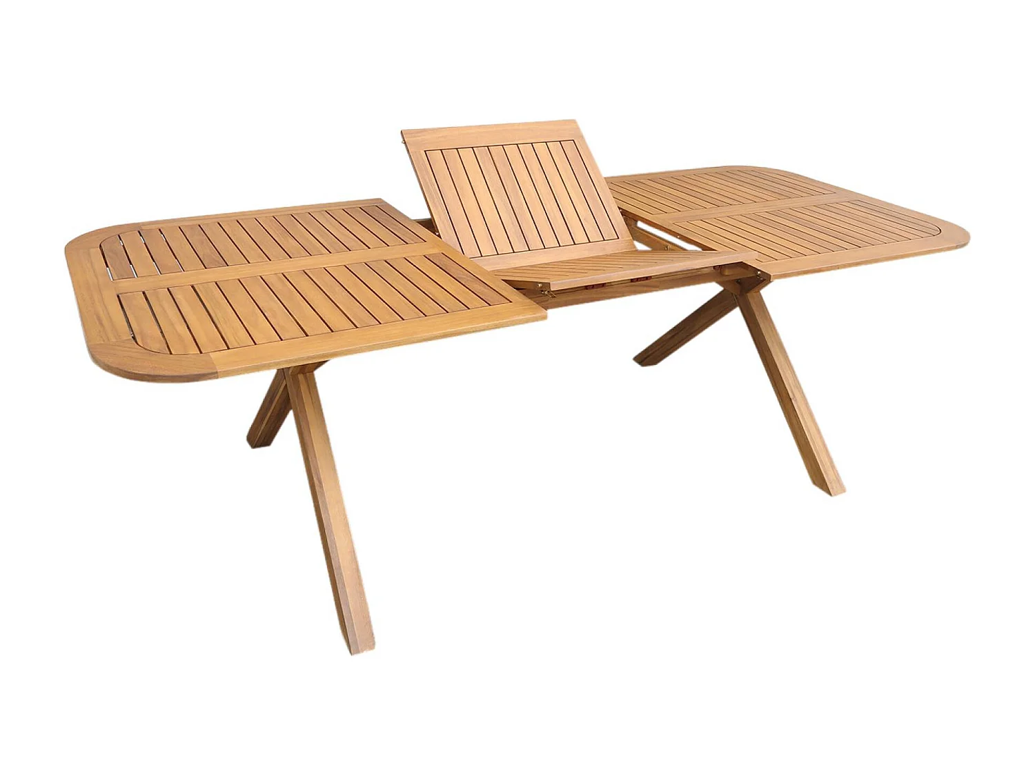 Table de jardin extensible bois d'acacia 6-8 places 180/240cm naturel - Tanzo
