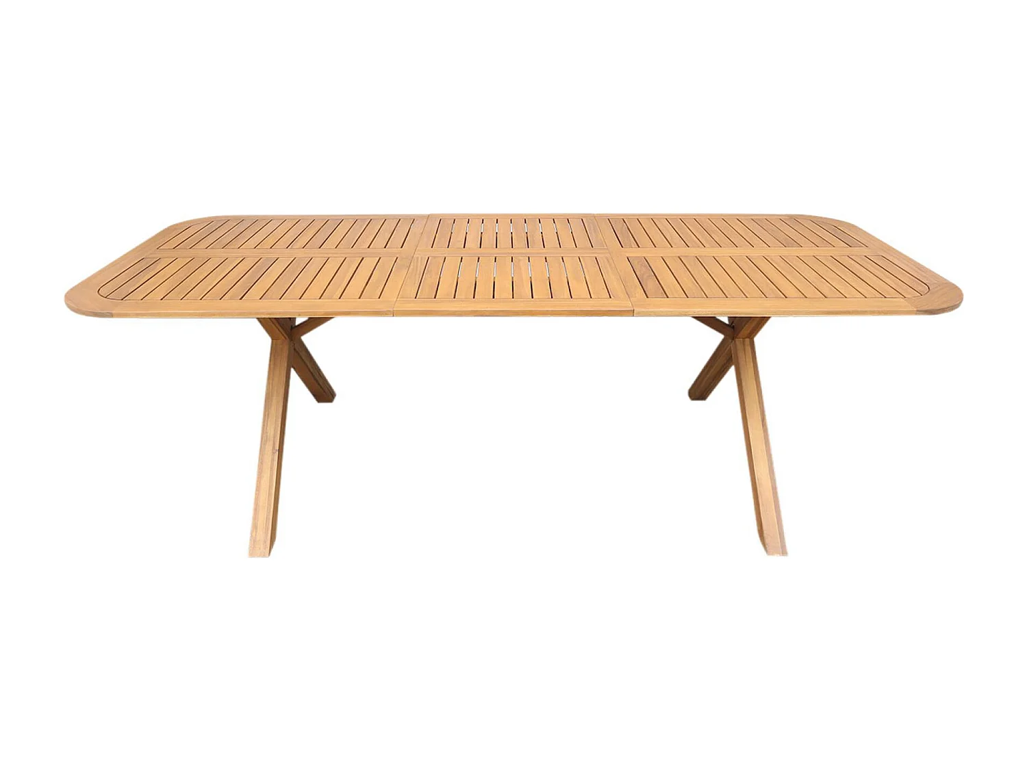 Table de jardin extensible bois d'acacia 6-8 places 180/240cm naturel - Tanzo