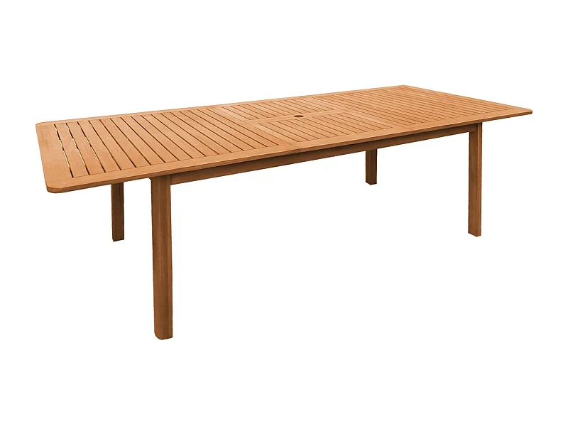 Table de jardin extensible bois d'eucalyptus 6-8 places 180/240cm naturel - Arbo