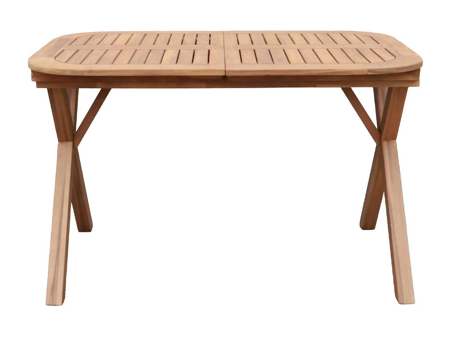 Table de jardin extensible bois d'acacia 4-6 places 120/180cm naturel - Tanzo