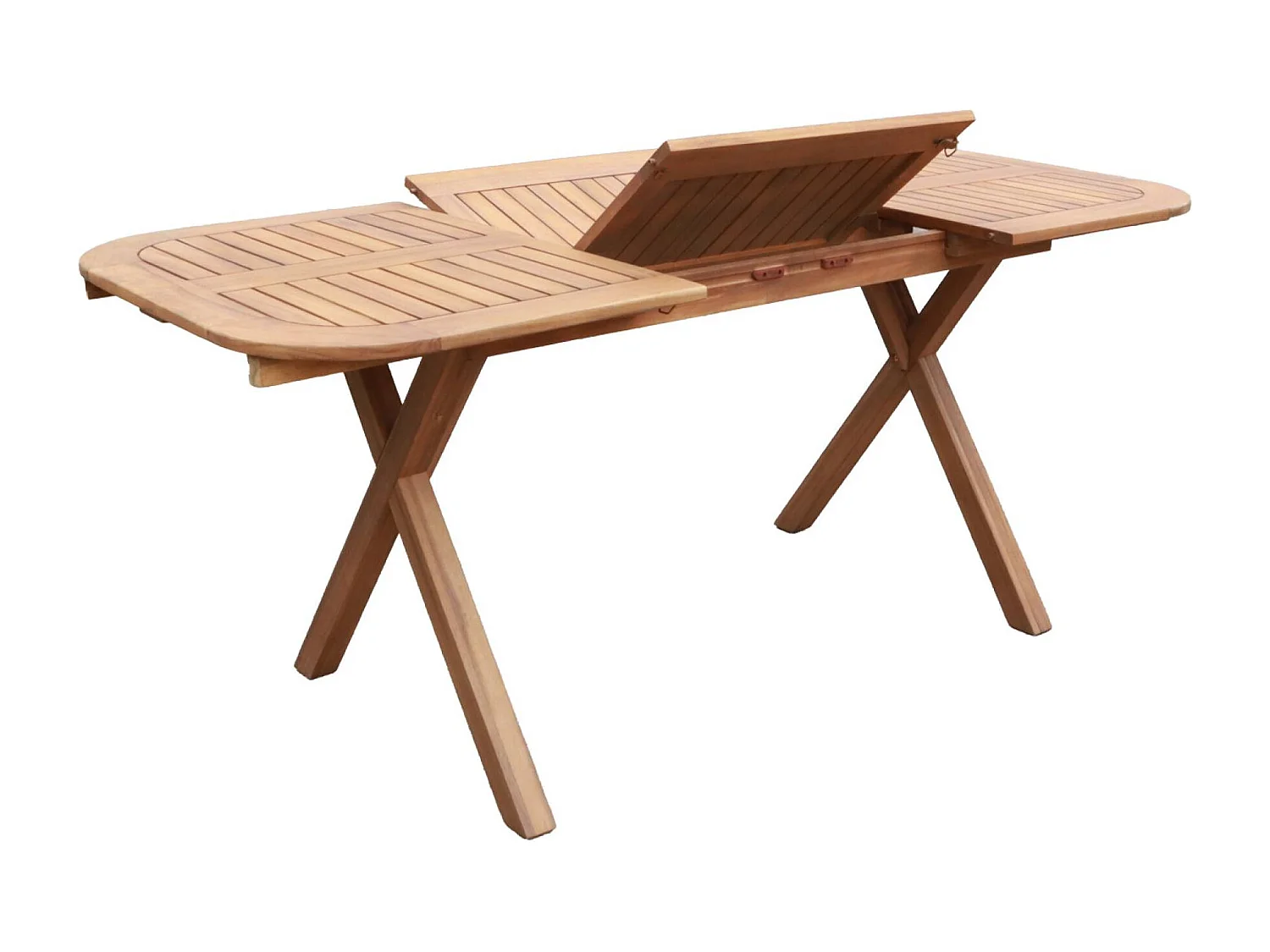 Table de jardin extensible bois d'acacia 4-6 places 120/180cm naturel - Tanzo