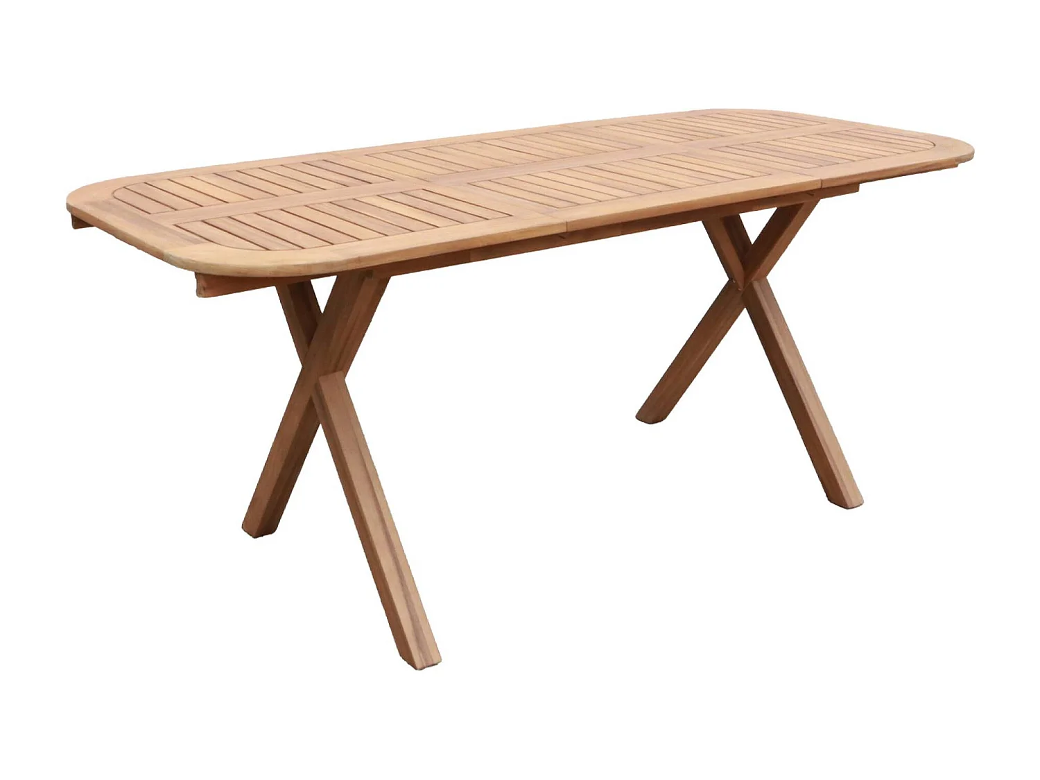 Table de jardin extensible bois d'acacia 4-6 places 120/180cm naturel - Tanzo