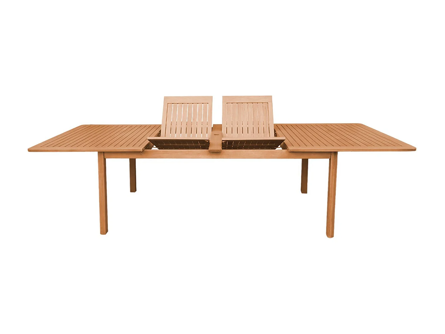 Table de jardin extensible bois d'eucalyptus 6-12 places 200-300cm naturel - Arbo