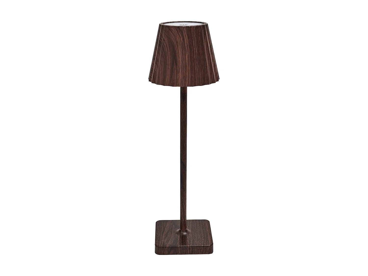 Lampe De Table Rechargeable Usb Bois Fonce Marron