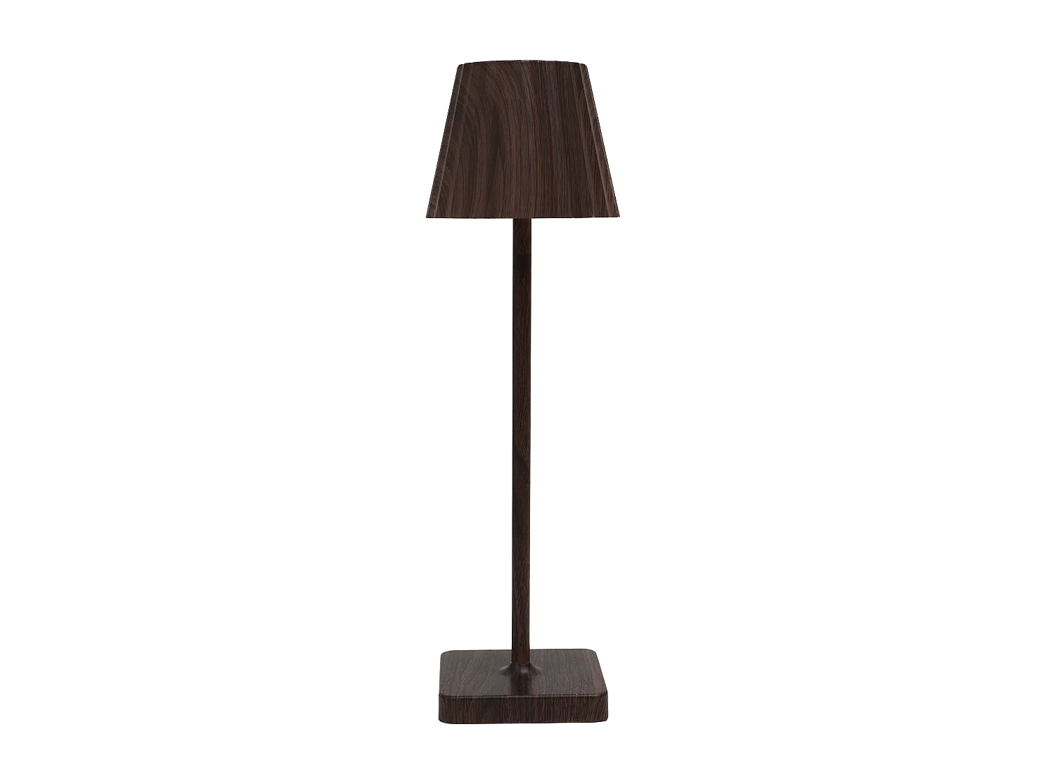 Lampe De Table Rechargeable Usb Bois Fonce Marron