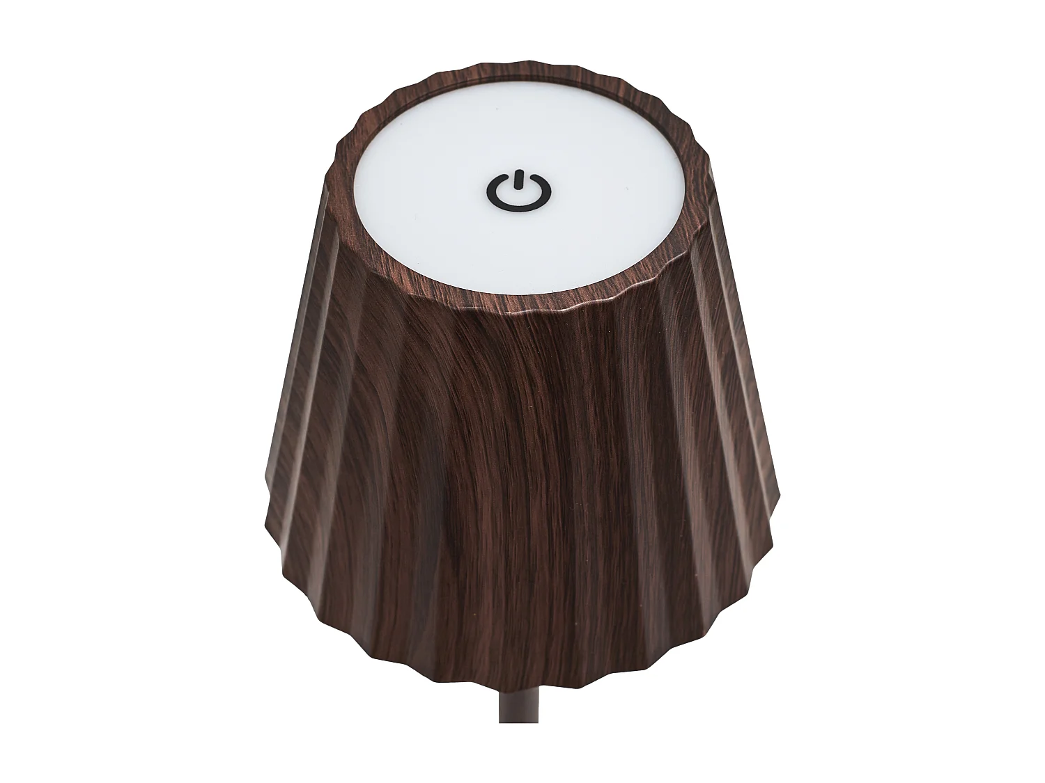 Lampe De Table Rechargeable Usb Bois Fonce Marron