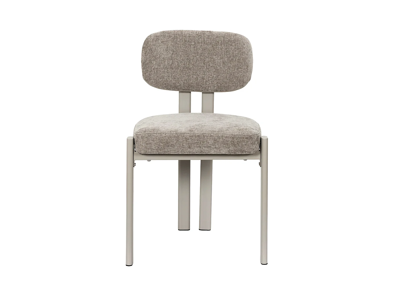 Lot de 2 Chaises - HOME DECO FACTORY - Emilia - Design - Rembourrées - Grises