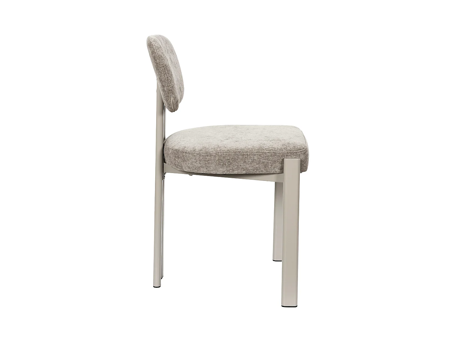 Lot de 2 Chaises - HOME DECO FACTORY - Emilia - Design - Rembourrées - Grises