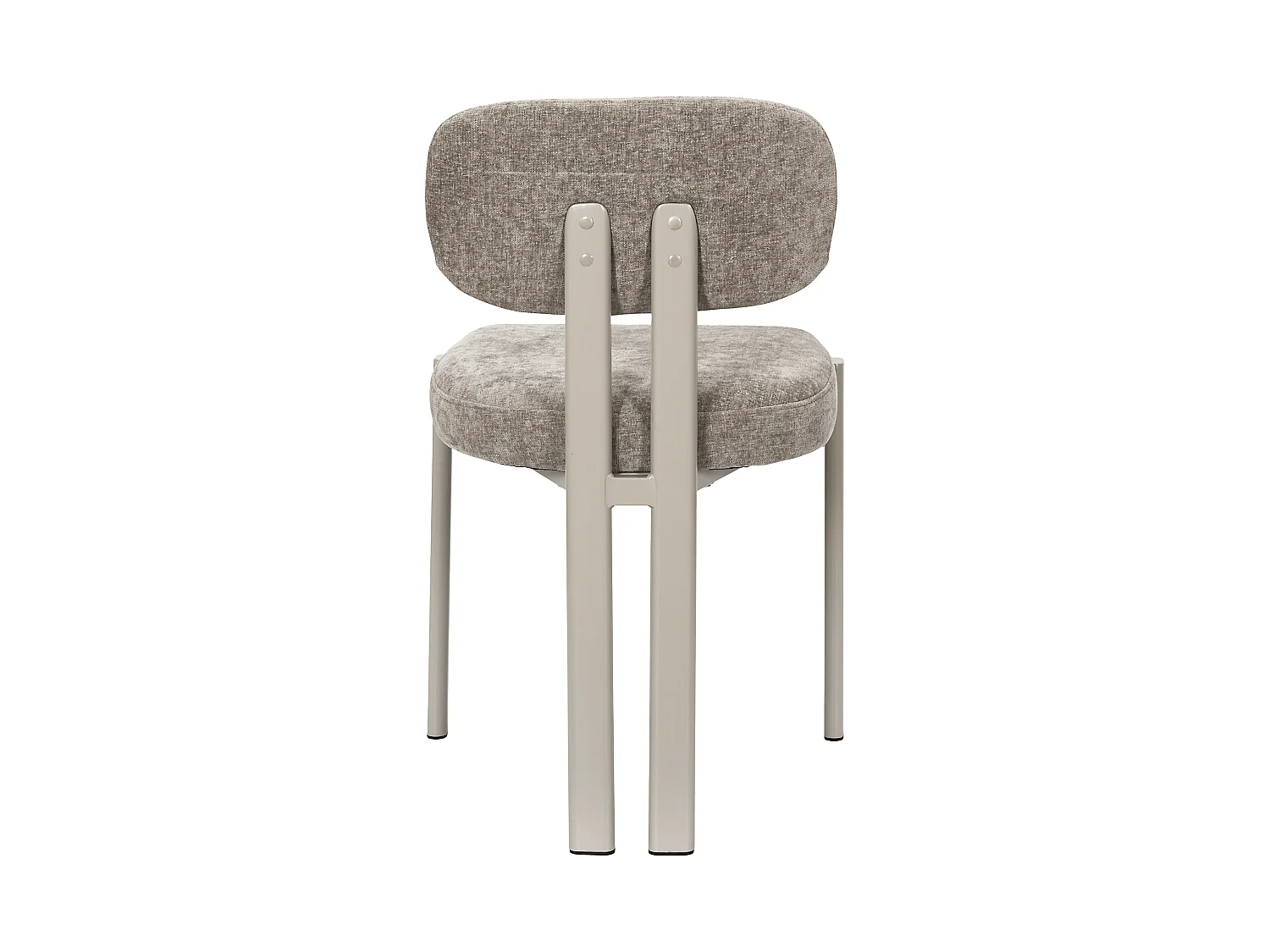 Lot de 2 Chaises - HOME DECO FACTORY - Emilia - Design - Rembourrées - Grises