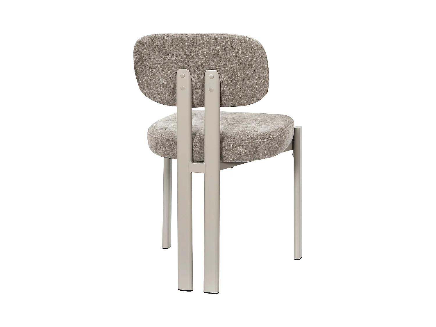 Lot de 2 Chaises - HOME DECO FACTORY - Emilia - Design - Rembourrées - Grises