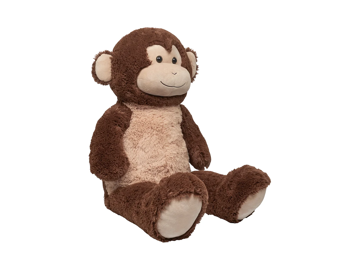 Peluche Singe - JEUX 2 MOMES - Doux - Imposant - Marron et Beige