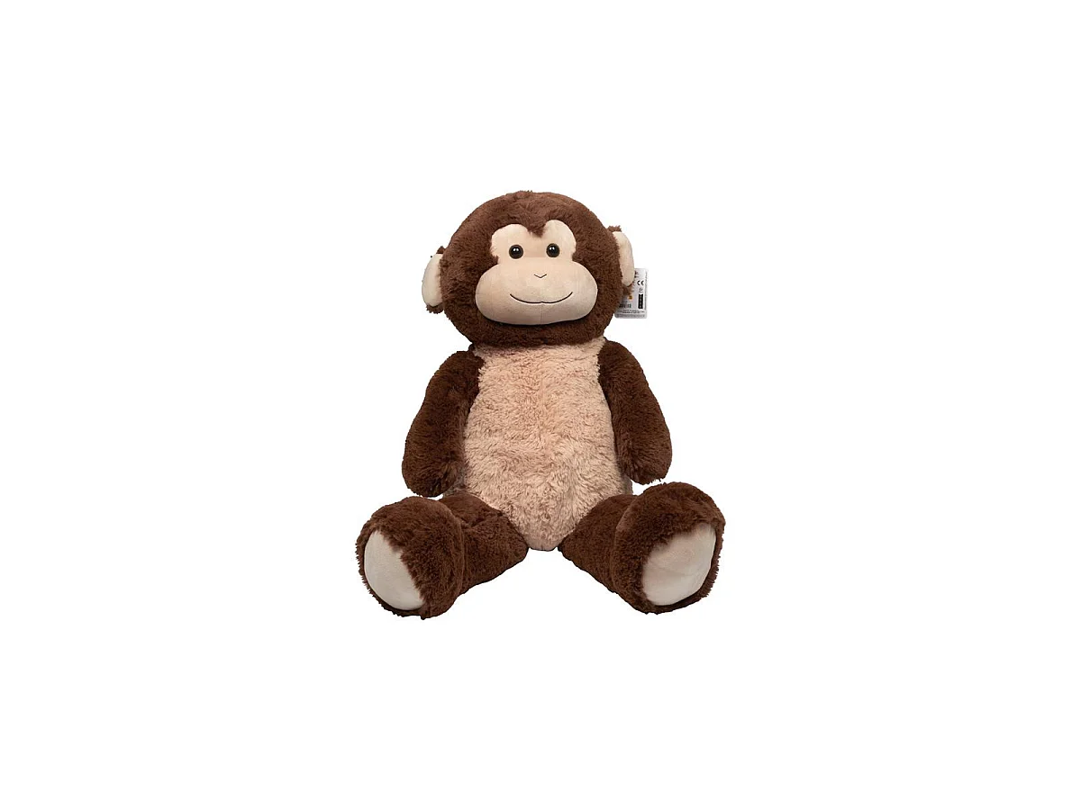 Peluche Singe - JEUX 2 MOMES - Doux - Imposant - Marron et Beige
