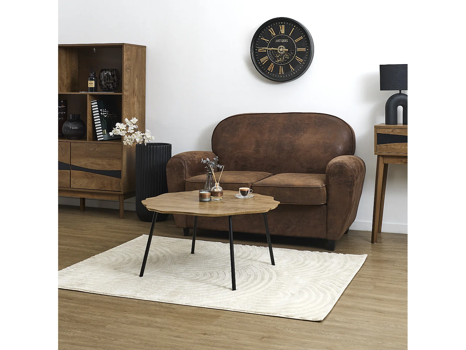 Table Basse Forest D77cm Marron