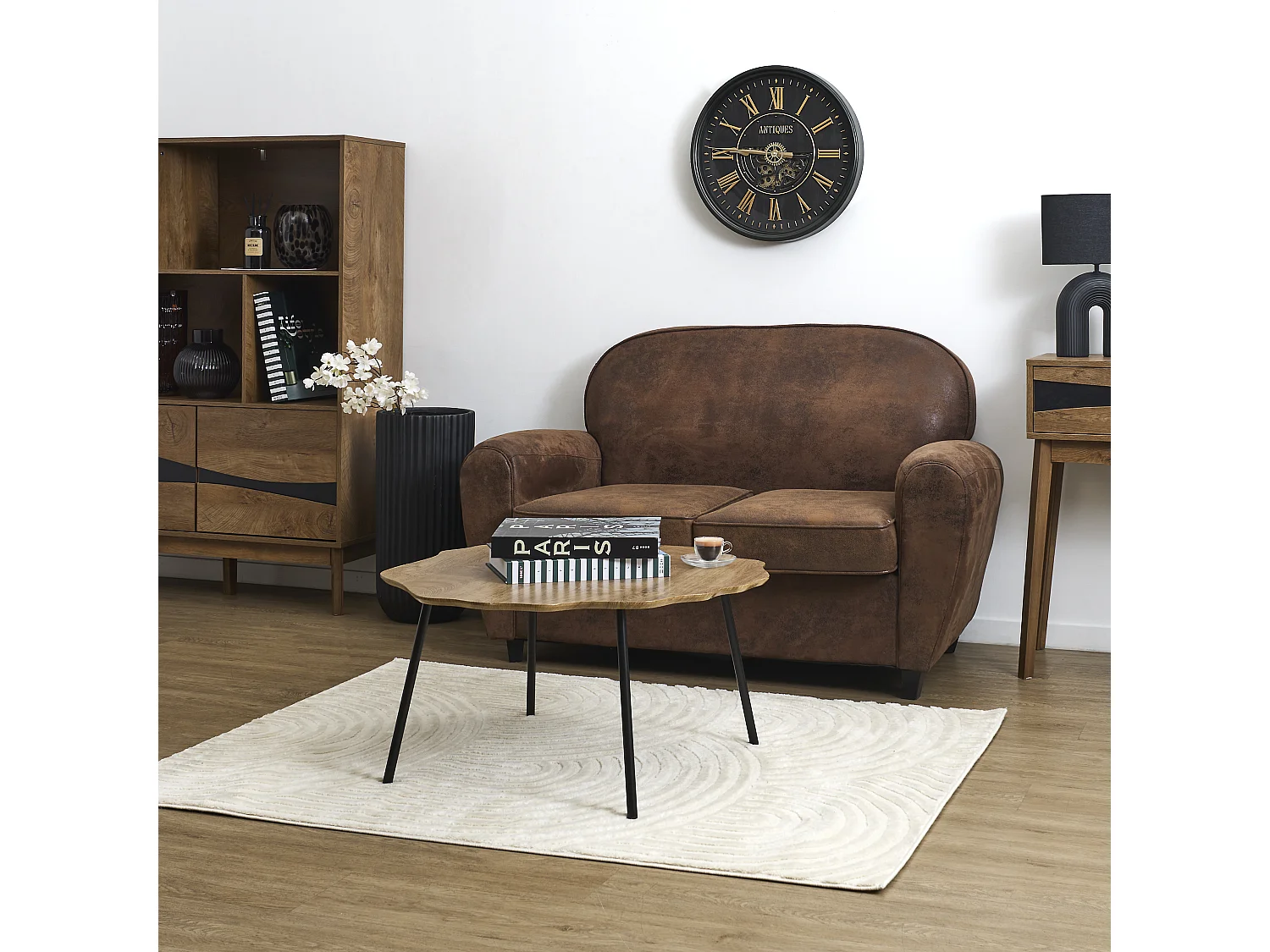 Table Basse Forest D77cm Marron
