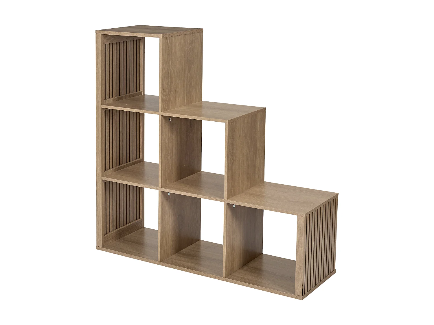 Rangement Modulable 6 Cases Escalier Klaus Marron