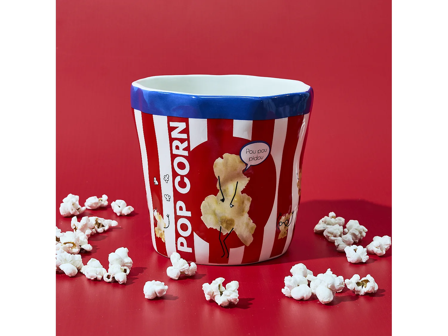 Paquet De Popcorn En Ceramique H14cm Multicolore