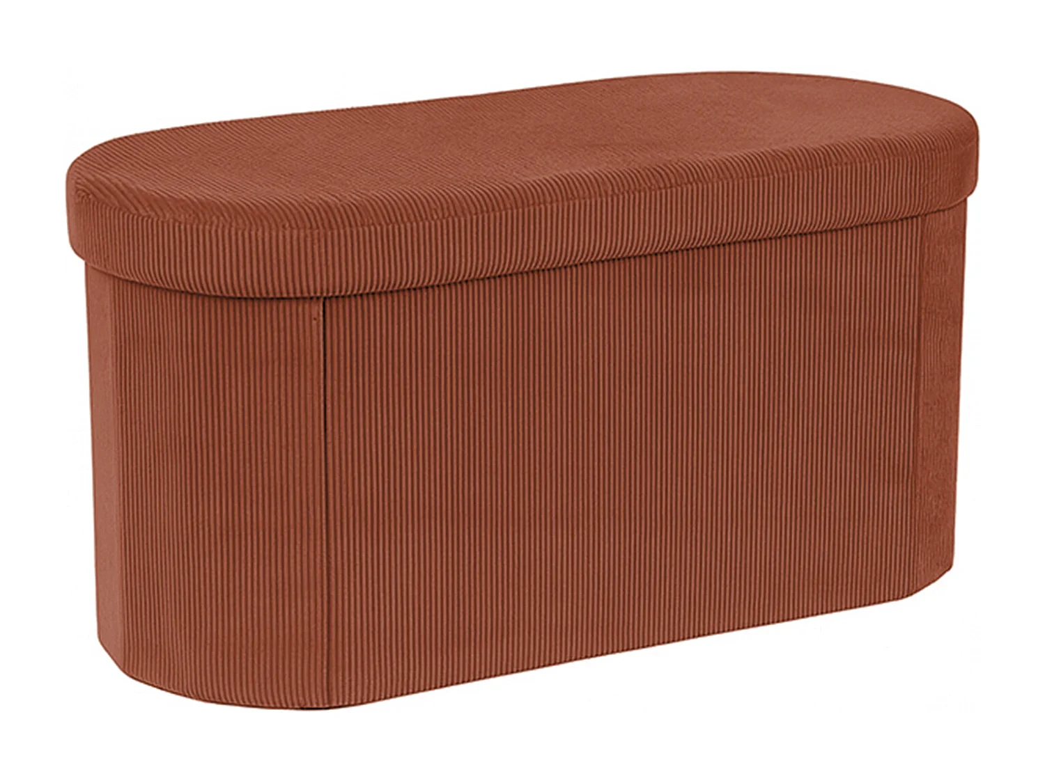 Coffre Banc Pliable Cotele Jules Terracotta Rouge