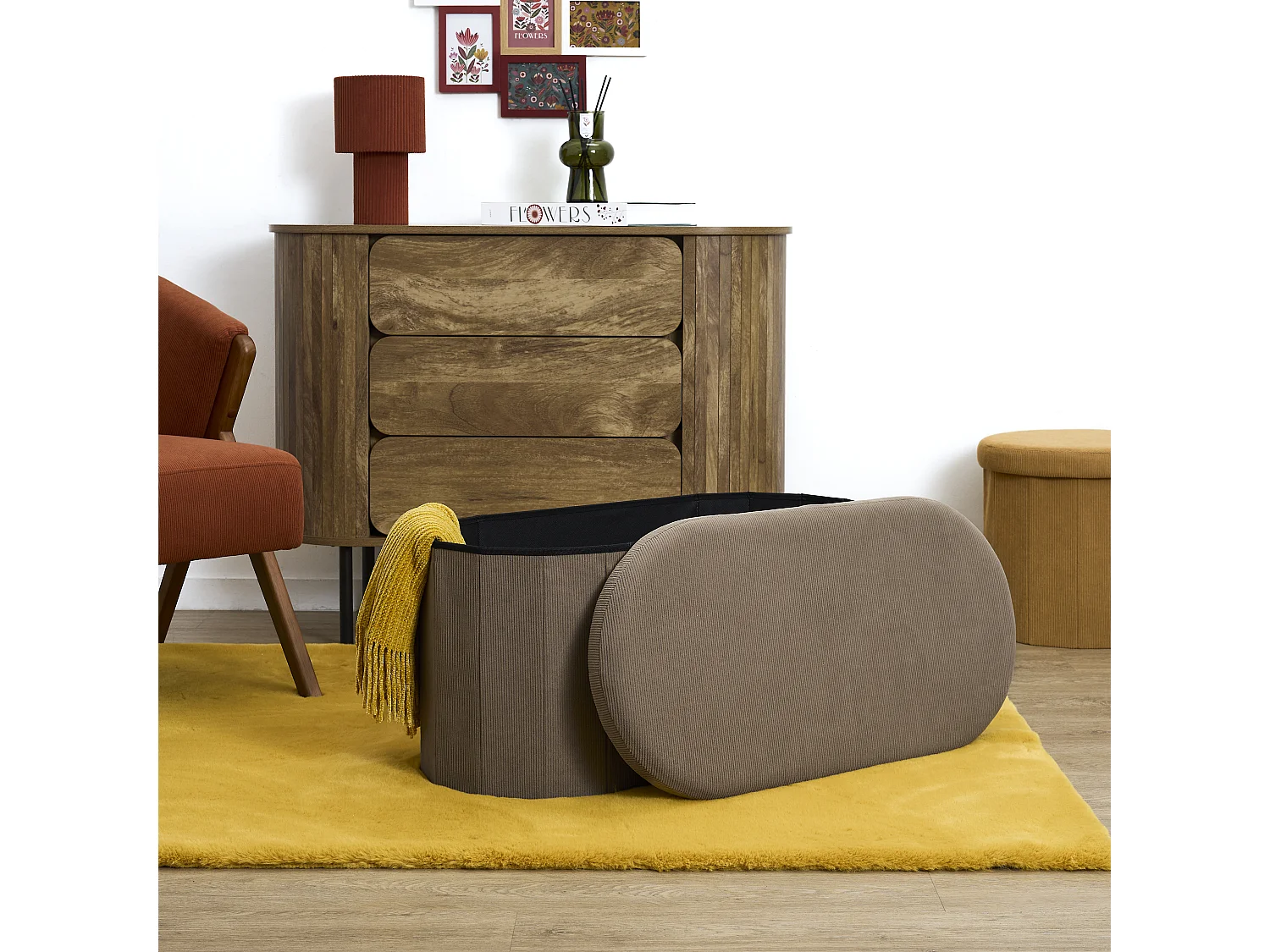 Coffre Banc Pliable Marron
