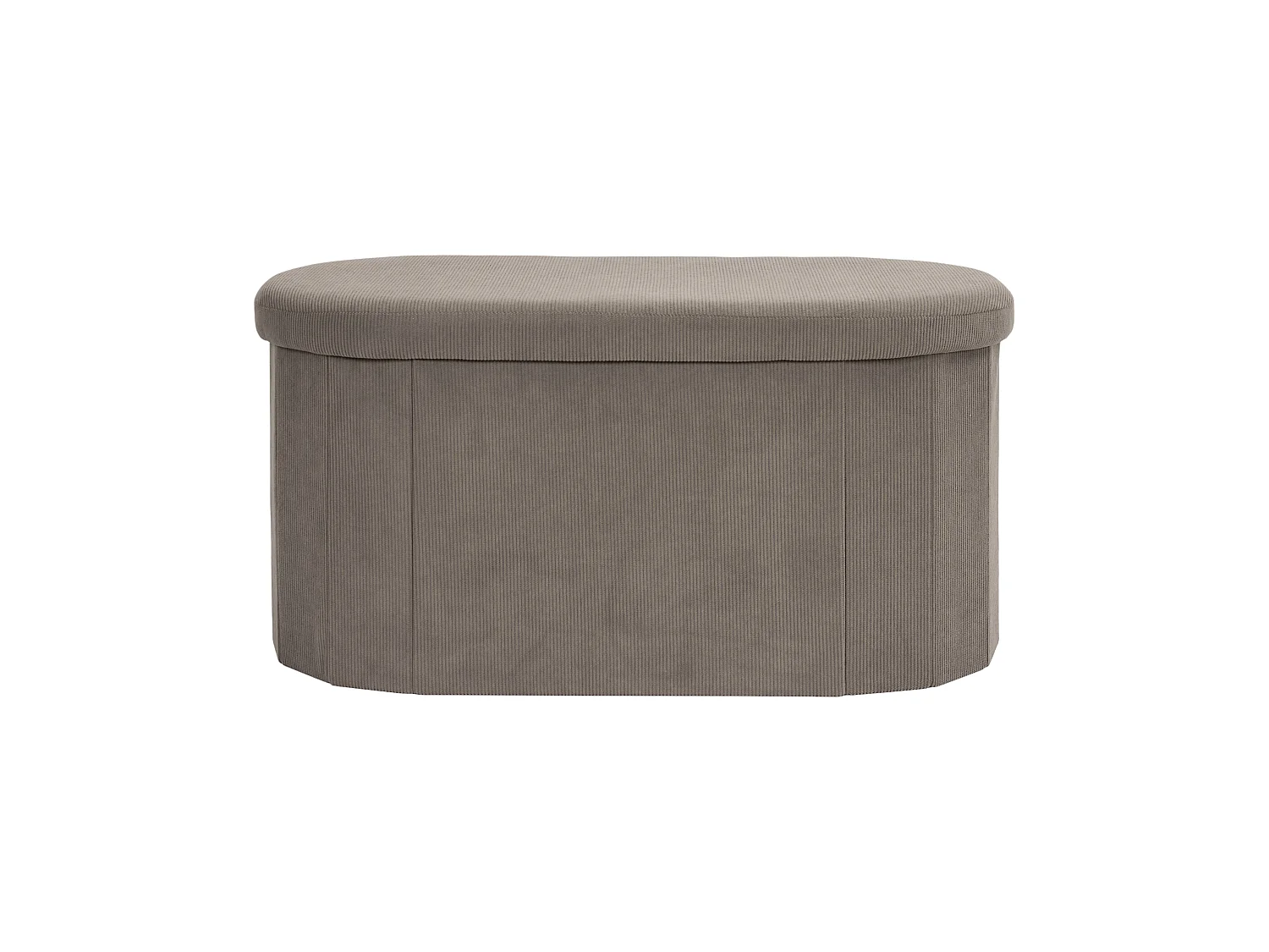Coffre Banc Pliable - HOME DECO FACTORY - Jules - Tissu Côtelé - Marron