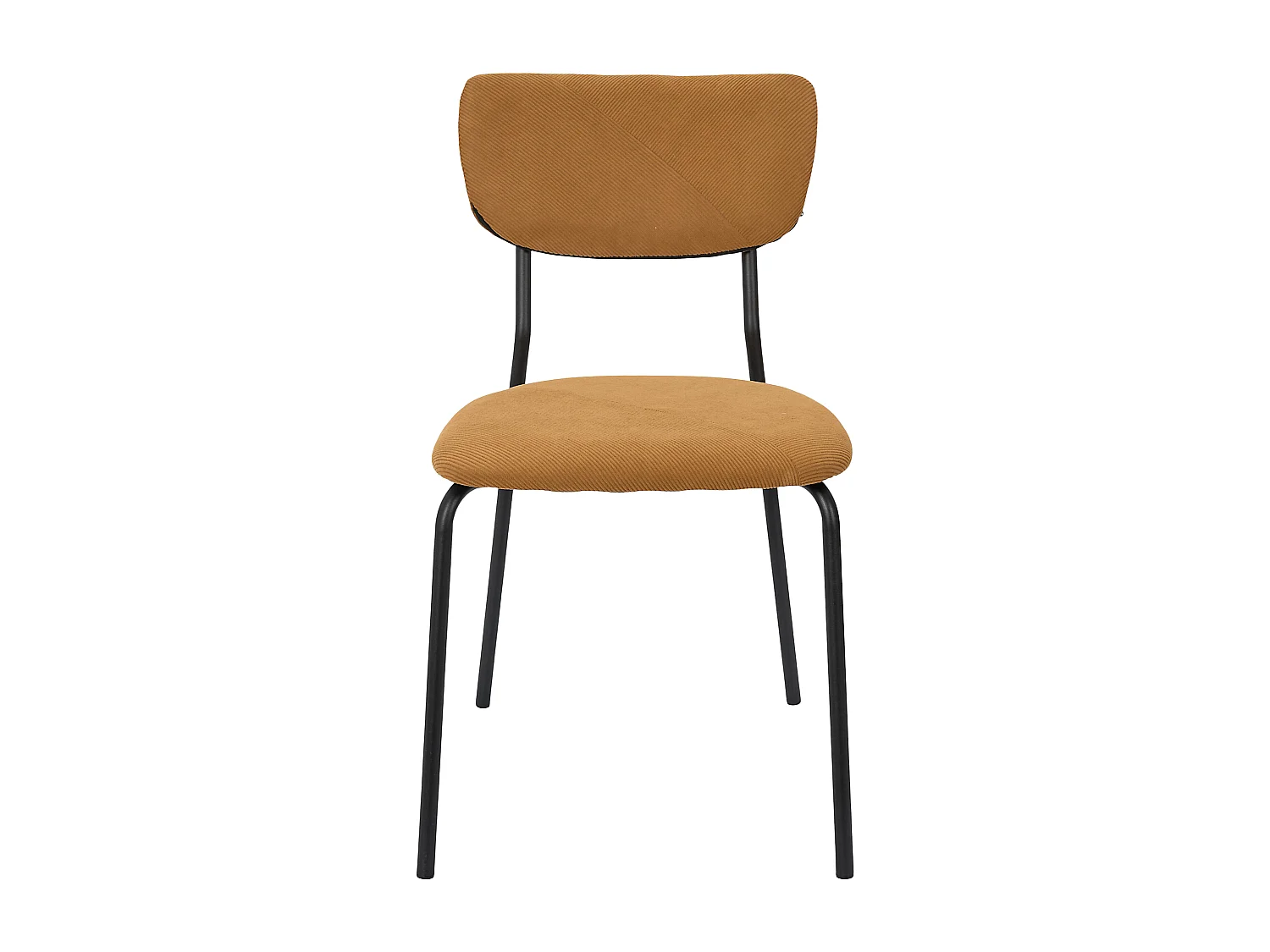 Lot de 4 Chaises - HOME DECO FACTORY - Jules - Côtelees - Jaunes