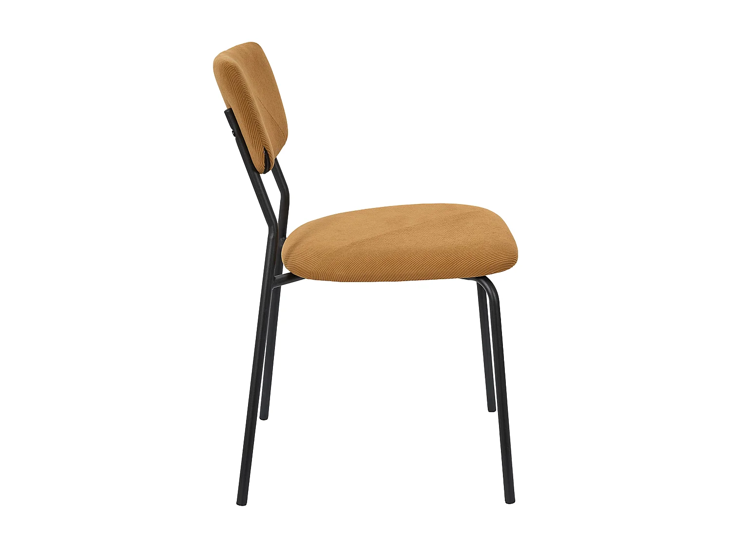 Lot de 4 Chaises - HOME DECO FACTORY - Jules - Côtelees - Jaunes