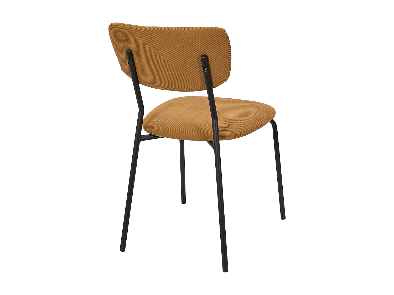 Lot de 4 Chaises - HOME DECO FACTORY - Jules - Côtelees - Jaunes
