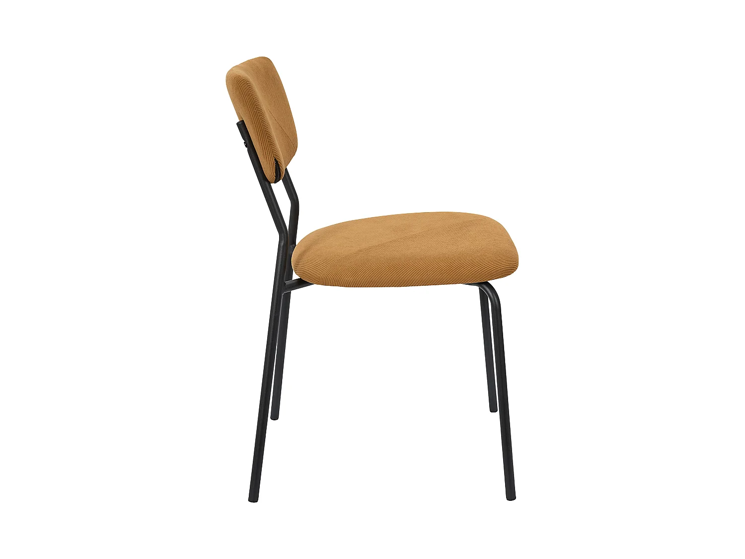 Lot de 4 Chaises - HOME DECO FACTORY - Jules - Côtelees - Jaunes