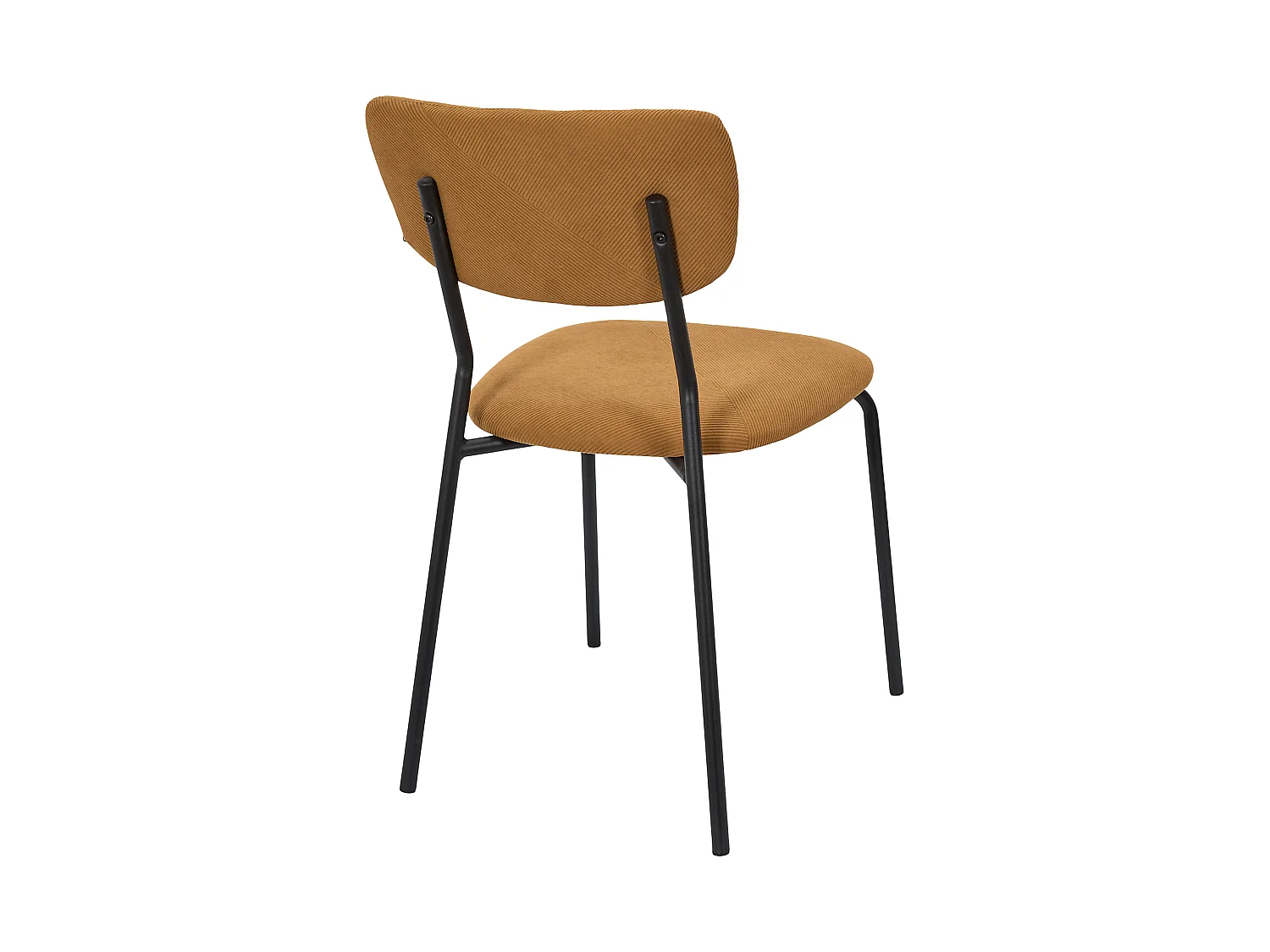 Lot de 4 Chaises - HOME DECO FACTORY - Jules - Côtelees - Jaunes