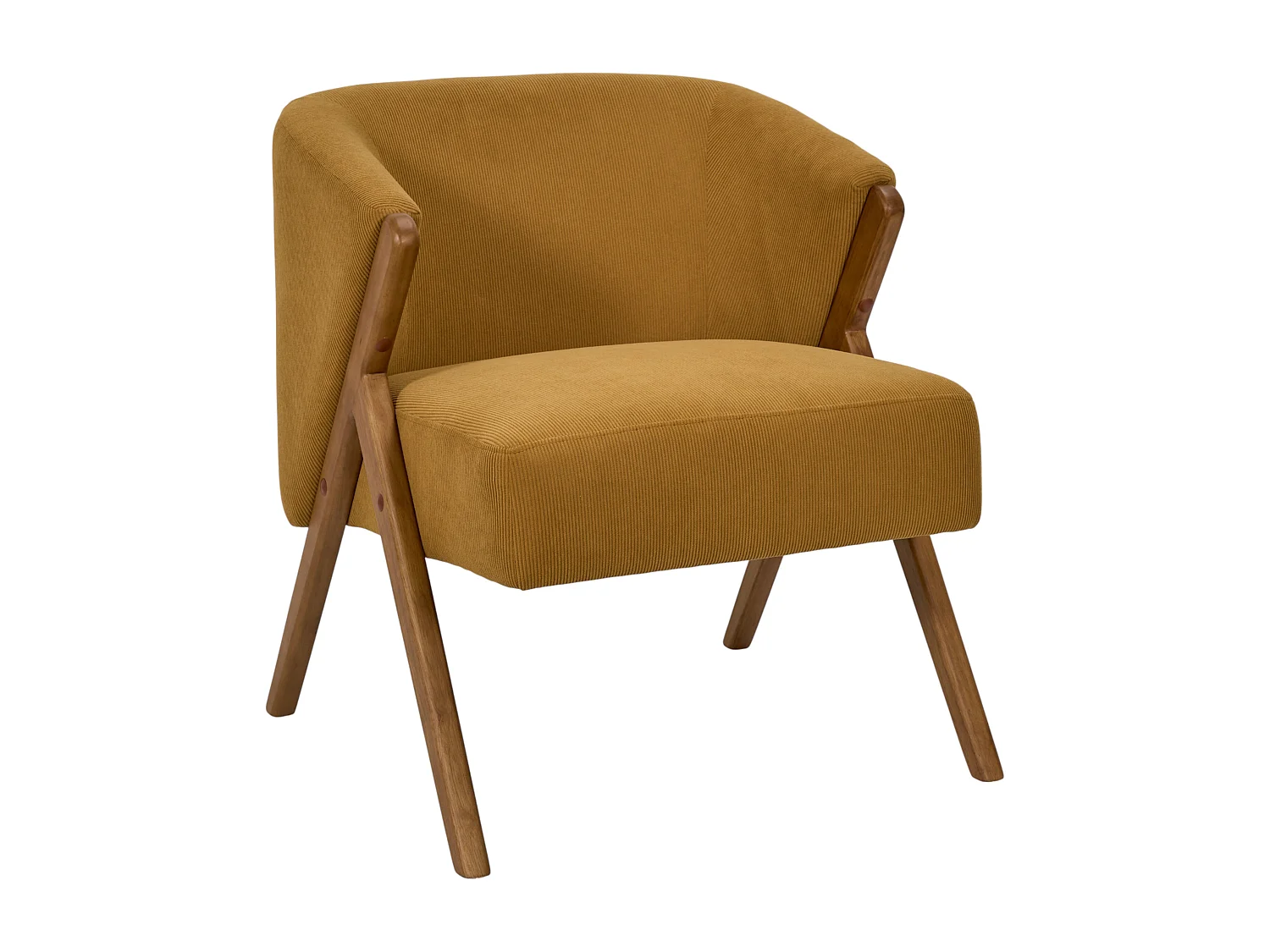 Fauteuil - HOME DECO FACTORY - Jules - Design Rétro Chic - Jaune