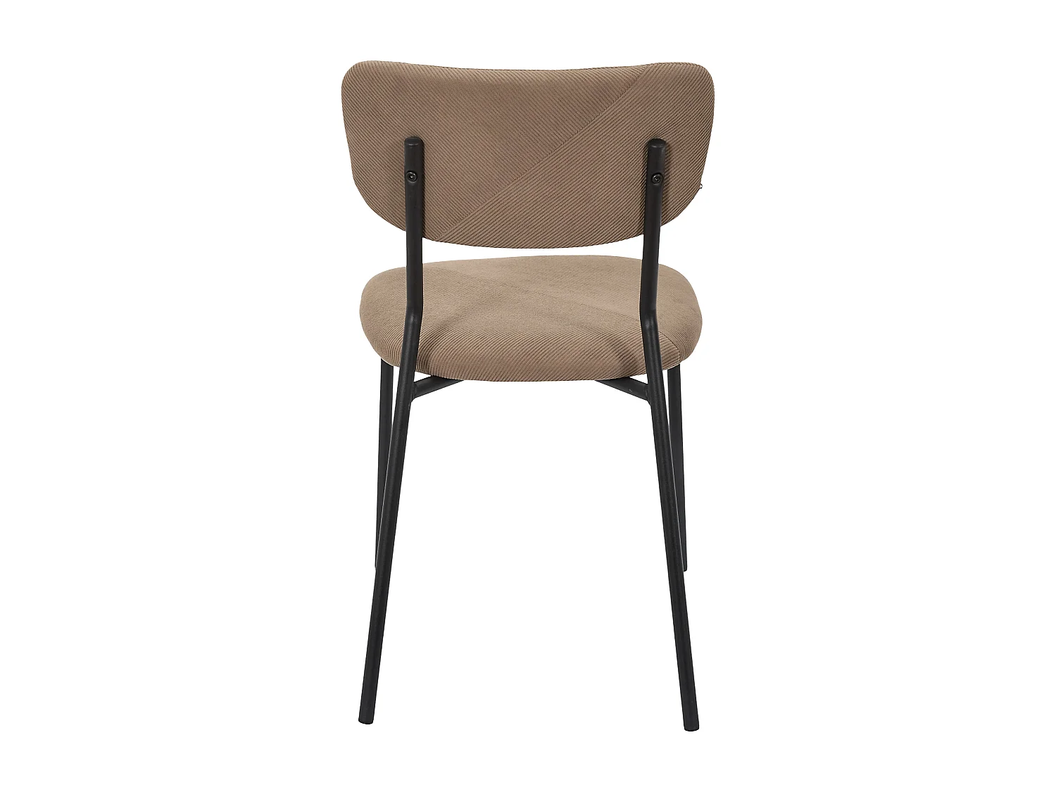 Lot de 4 Chaises - HOME DECO FACTORY - Jules - Côtelées - Confortables - Taupe