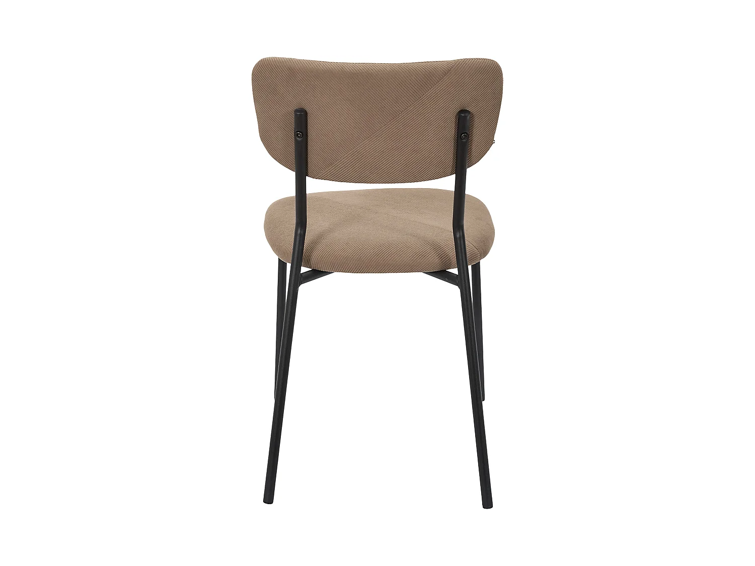Lot de 4 Chaises - HOME DECO FACTORY - Jules - Côtelées - Confortables - Taupe