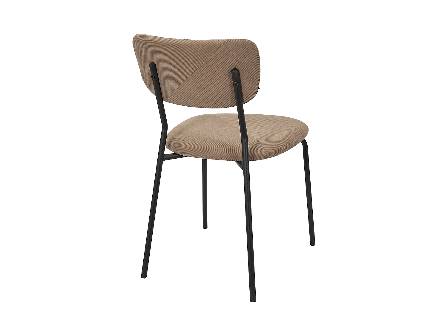 Lot de 4 Chaises - HOME DECO FACTORY - Jules - Côtelées - Confortables - Taupe