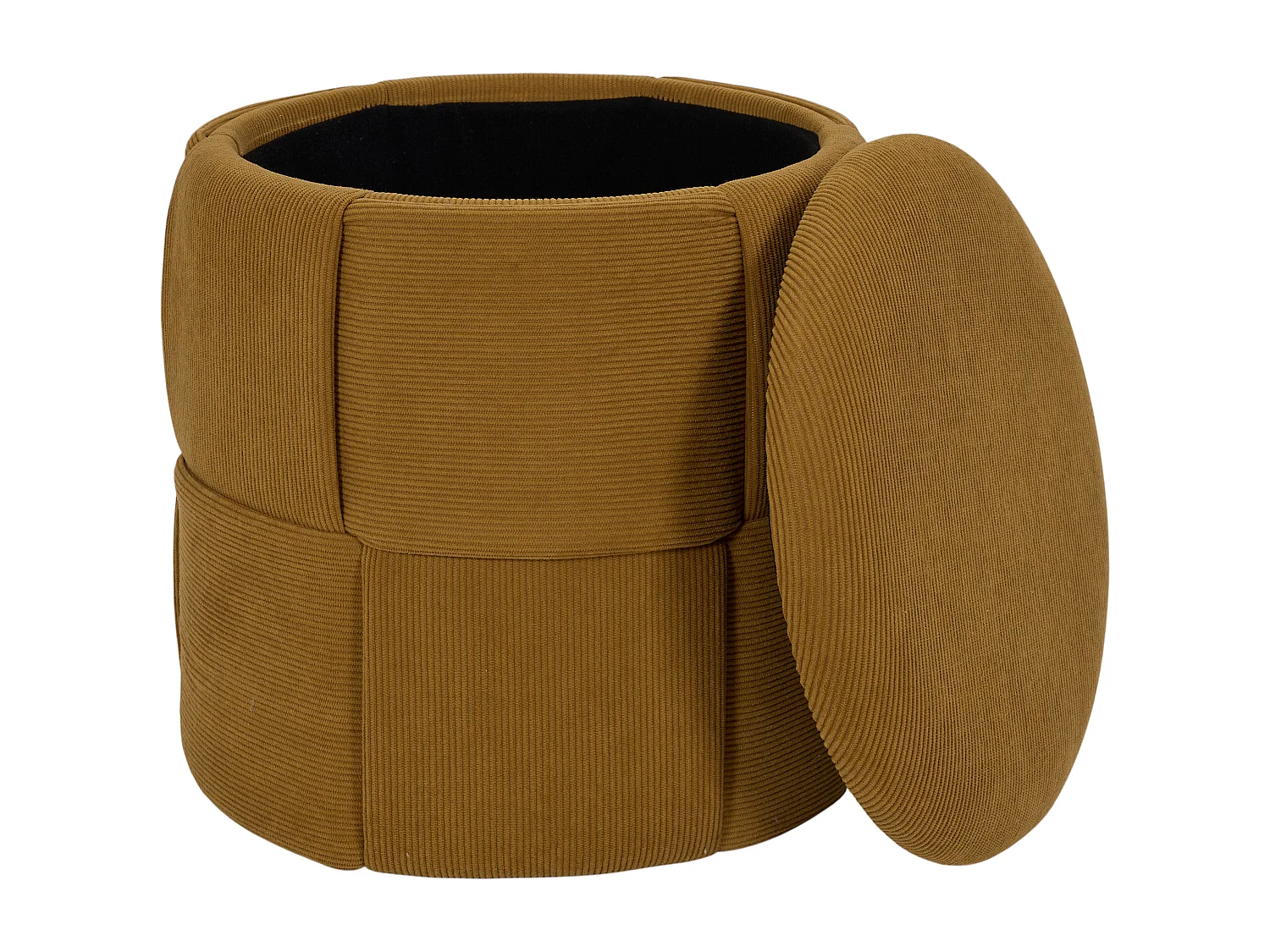Pouf - HOME DECO FACTORY - Jules - Rangement - Tressé - Jaune