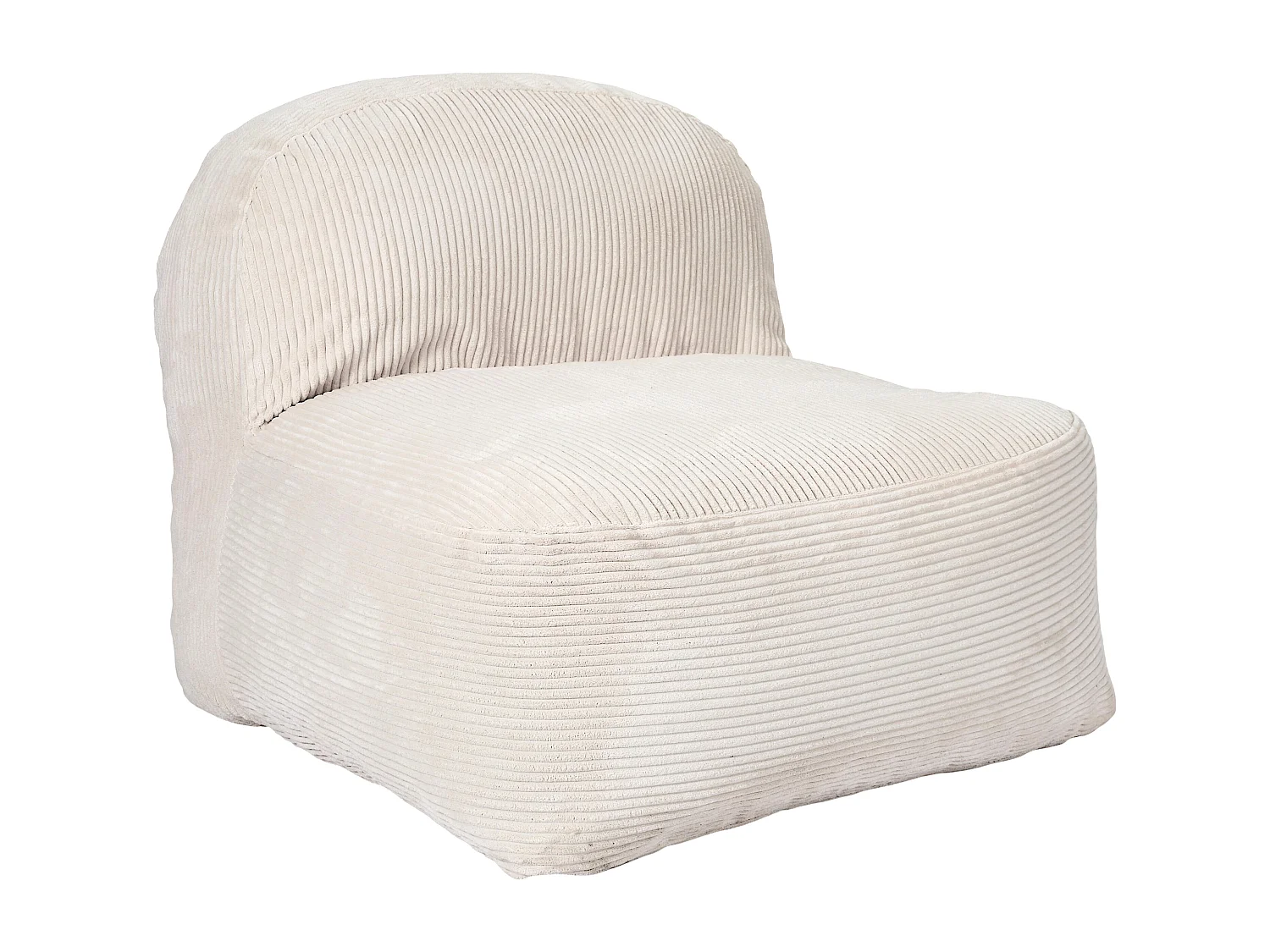 Fauteuil - HOME DECO FACTORY - Scott - Compact - Côtelé - Beige