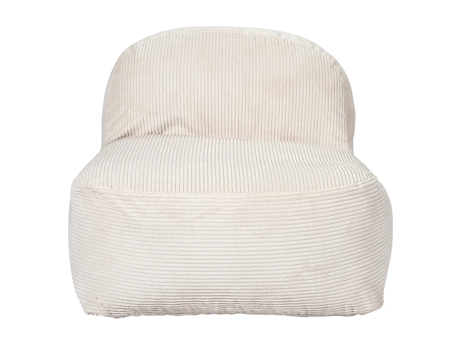 Fauteuil - HOME DECO FACTORY - Scott - Compact - Côtelé - Beige