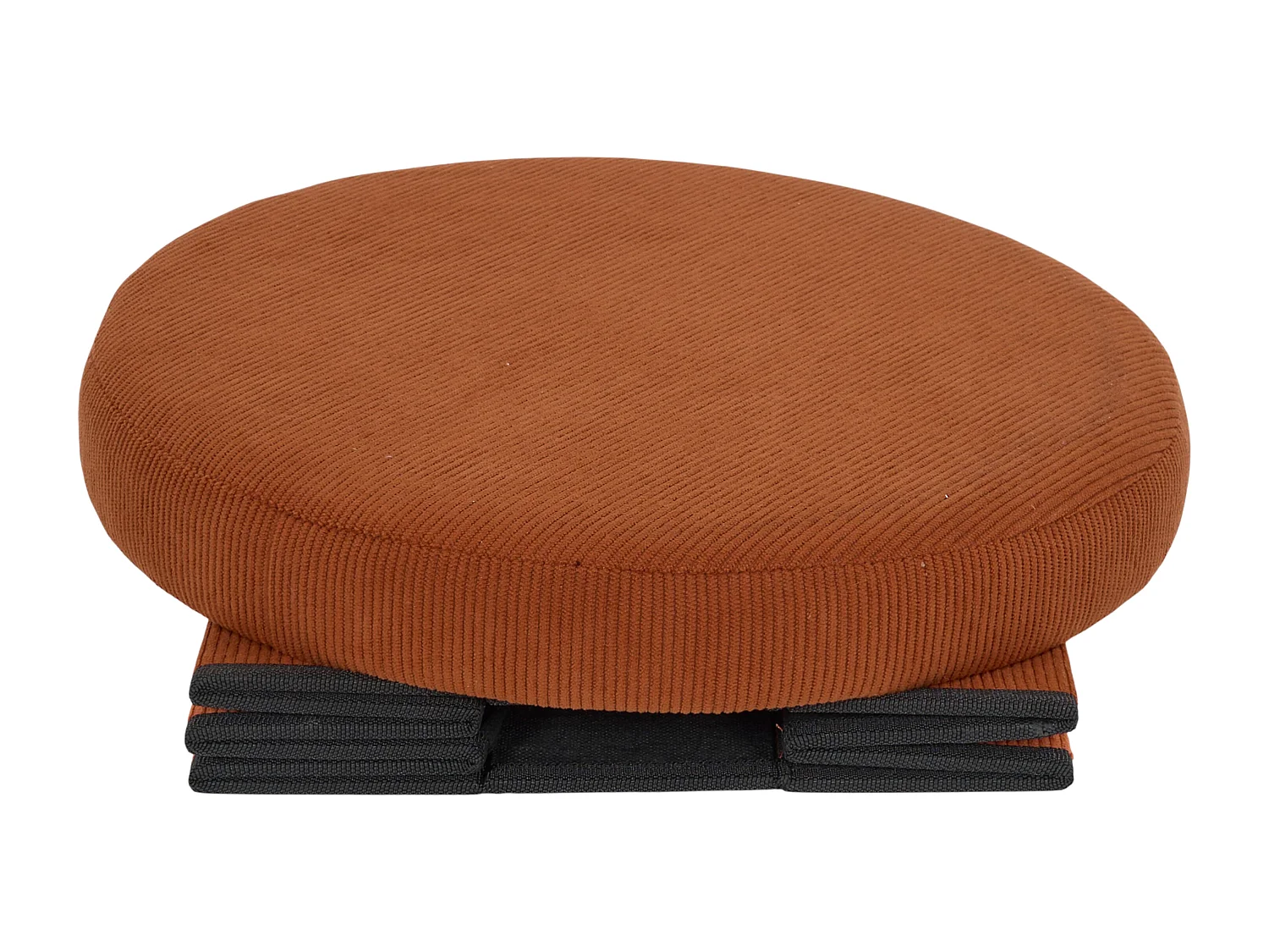 Coffre Pouf Pliable - HOME DECO FACTORY - Jules - Côtelé - Terracotta