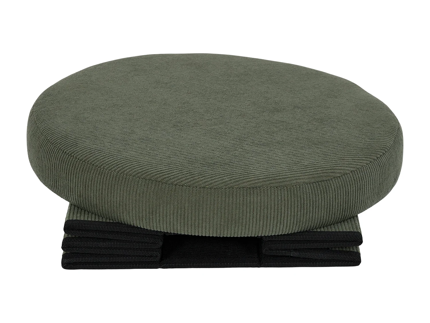 Coffre Pouf Pliable - HOME DECO FACTORY - Jules - Côtelé - Vert