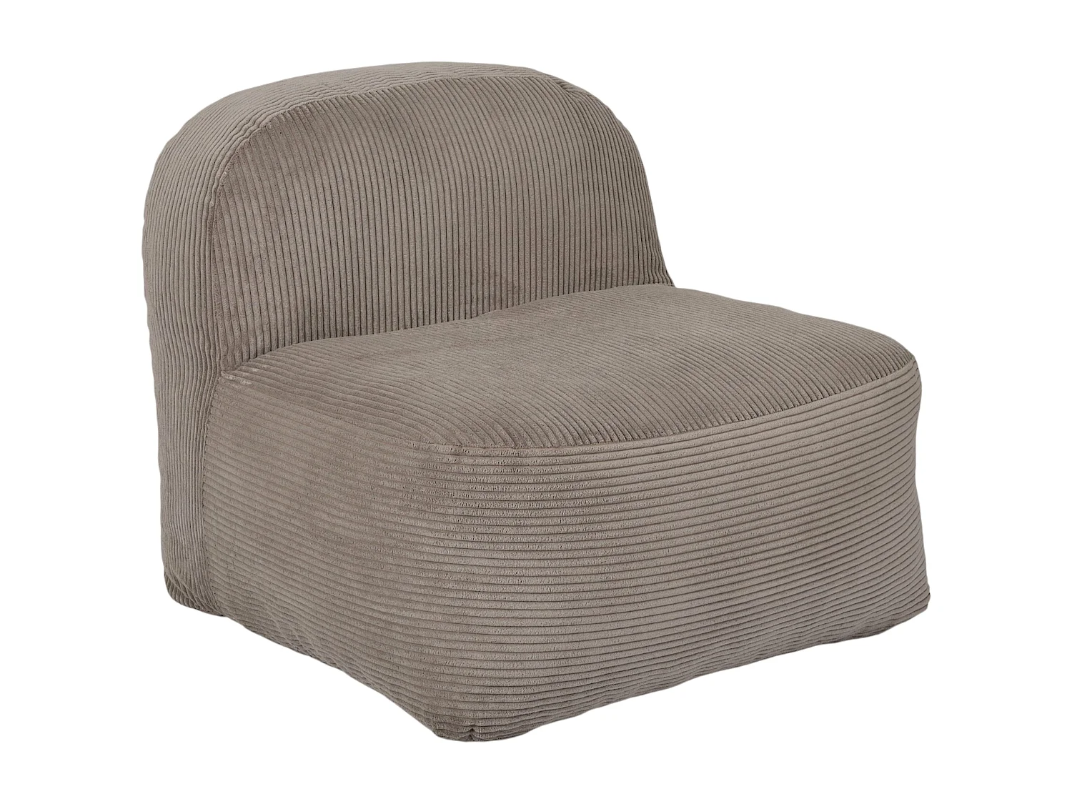 Fauteuil - HOME DECO FACTORY - Scott - Compact - Côtelé - Taupe