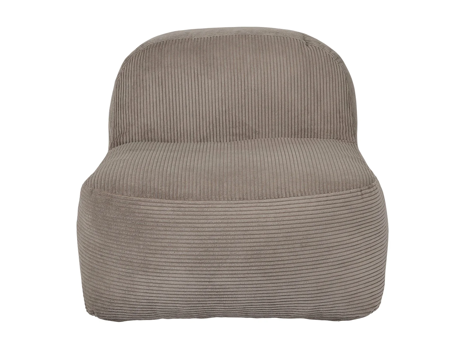 Fauteuil - HOME DECO FACTORY - Scott - Compact - Côtelé - Taupe