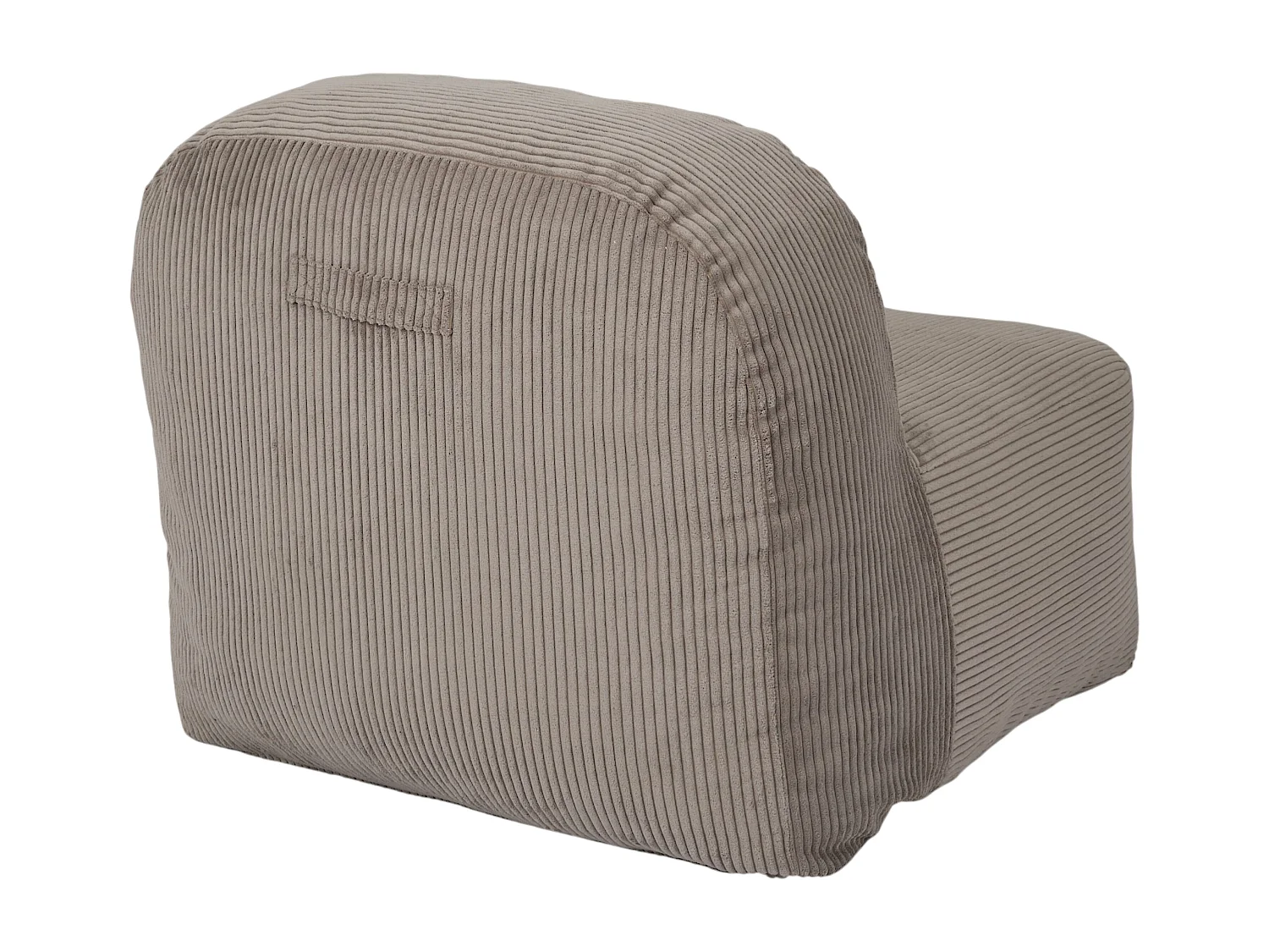 Fauteuil - HOME DECO FACTORY - Scott - Compact - Côtelé - Taupe
