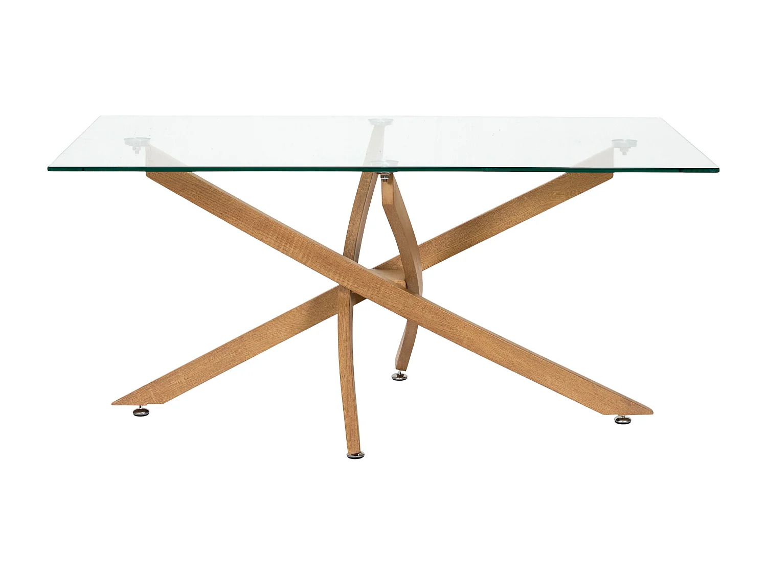 Table Basse En Verre Heritage 100x60cm Marron