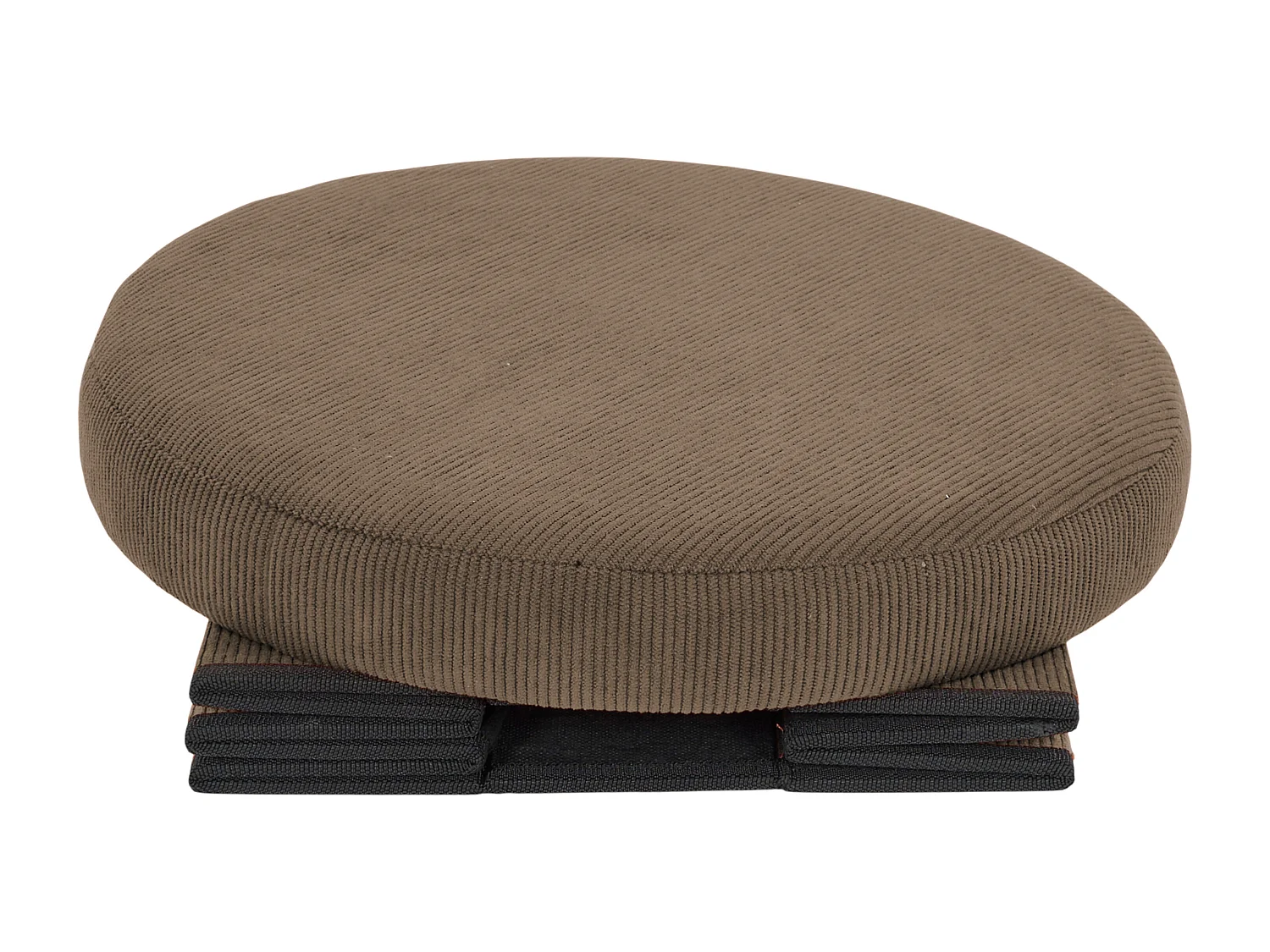 Coffre Pouf Pliable - HOME DECO FACTORY - Jules - Côtelé - Taupe