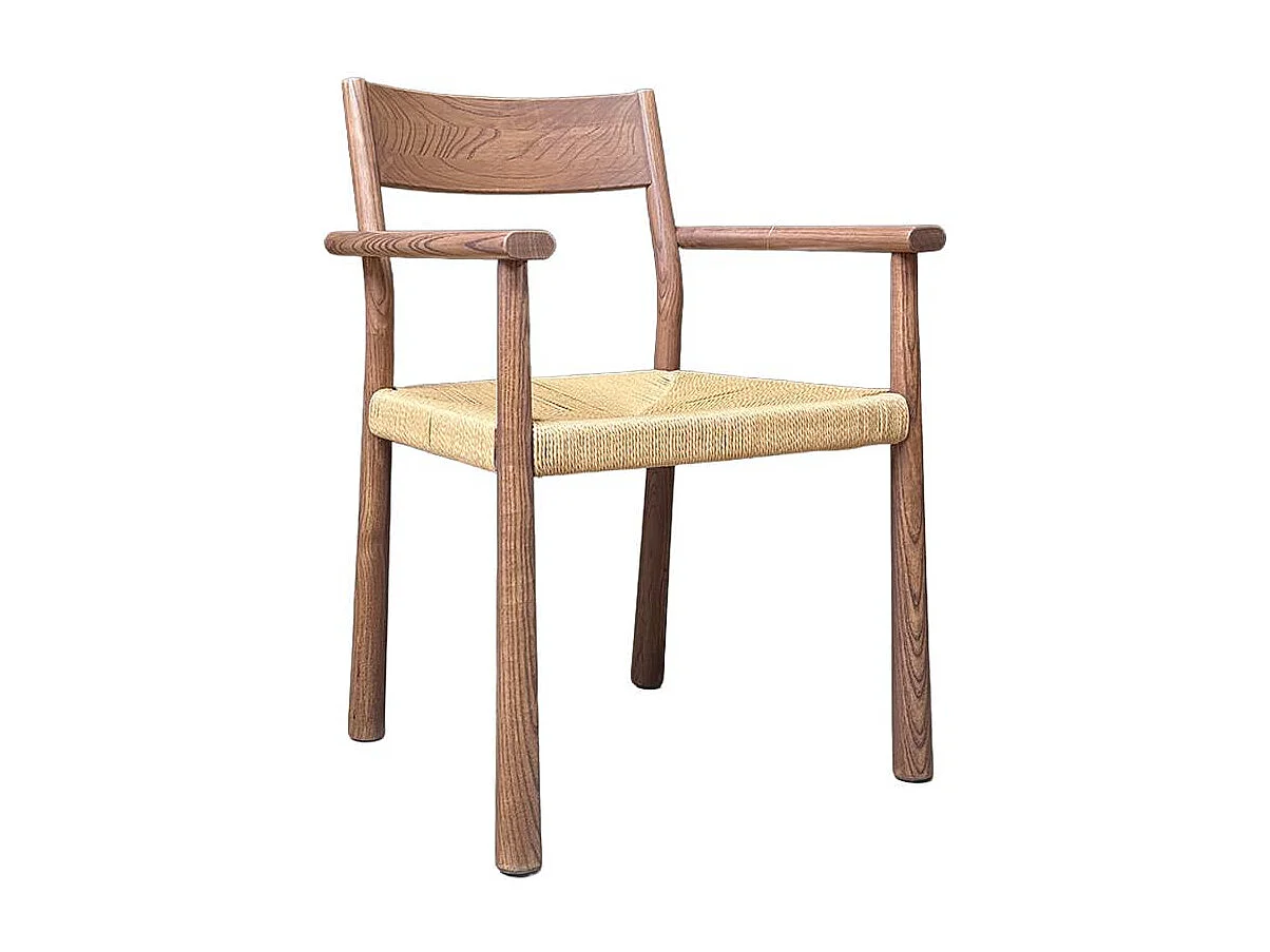 Chaise en bois d'orme et en cordes Lioria