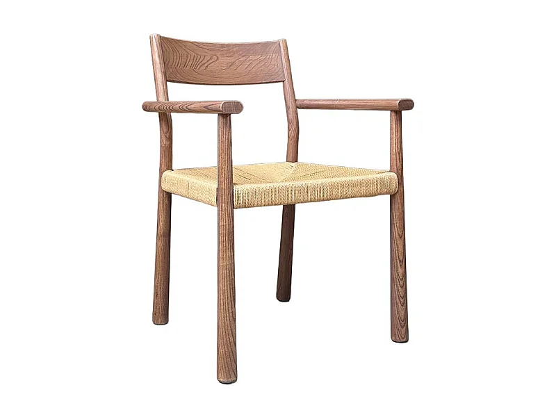 Chaise en bois d'orme et en cordes Lioria