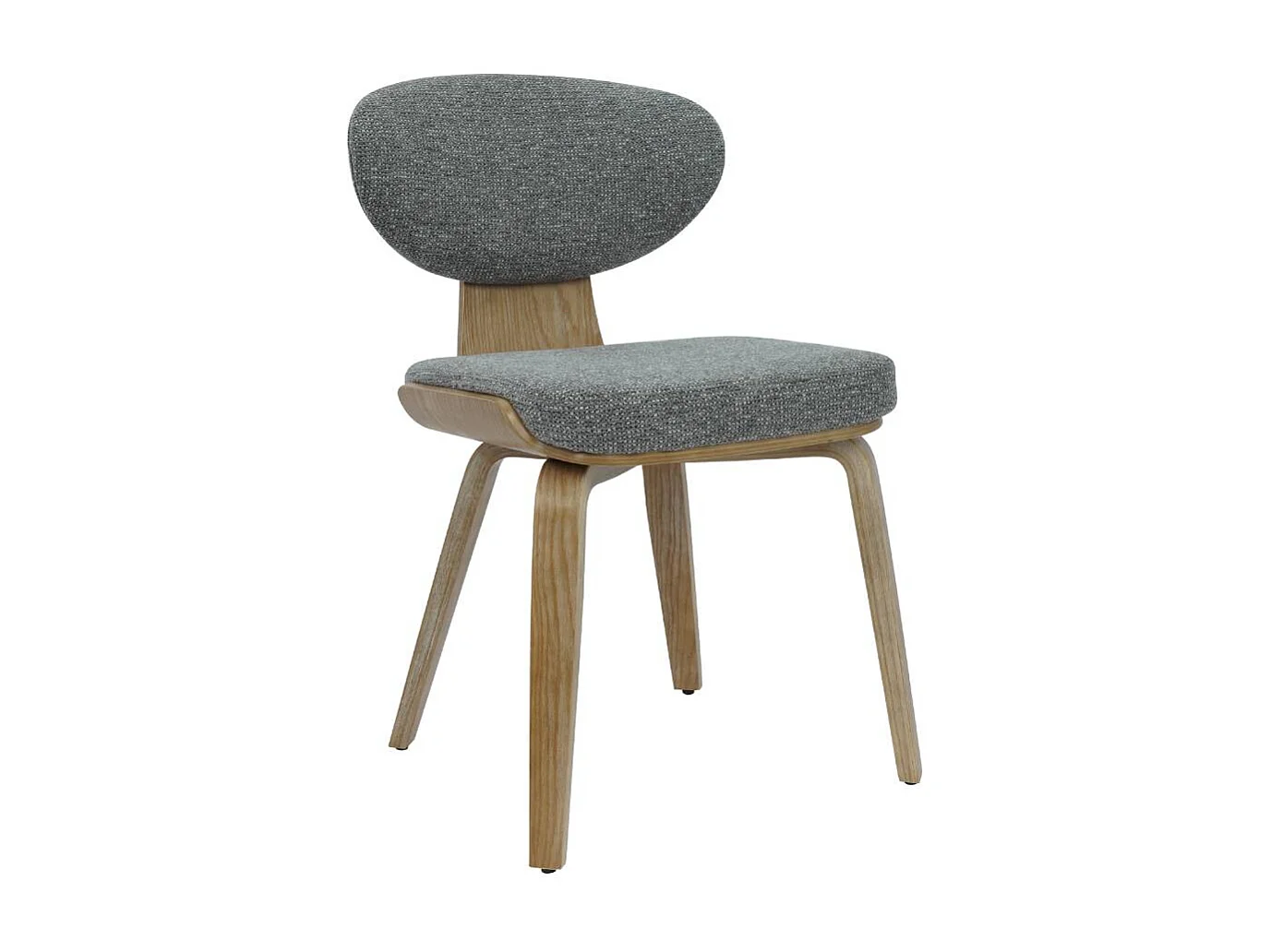 Chaise en bois de sapin et tissu gris ardoise Asda (lot de 2)