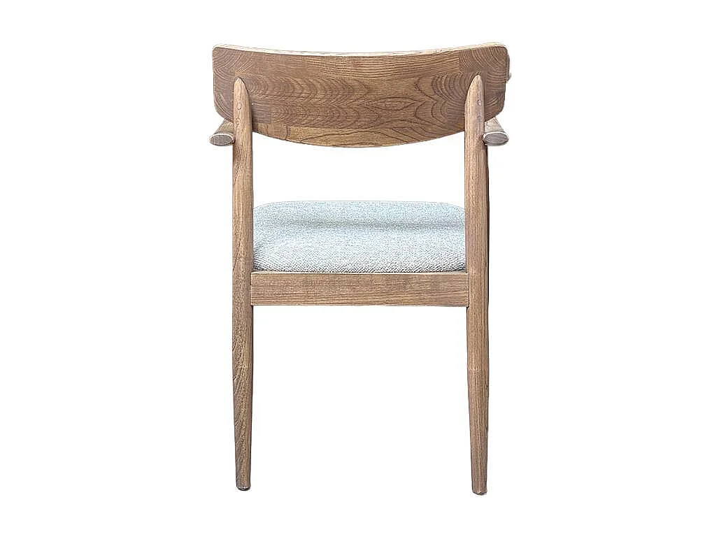 Chaise en bois d'orme et tissu Calyra