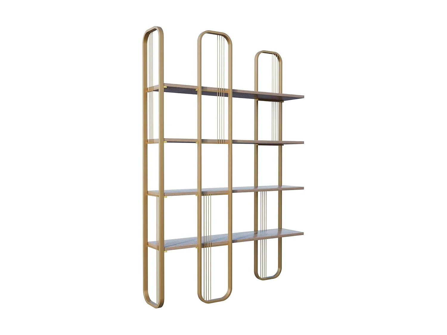 Etagère 4 niveaux dorée 124 cm - Arosa