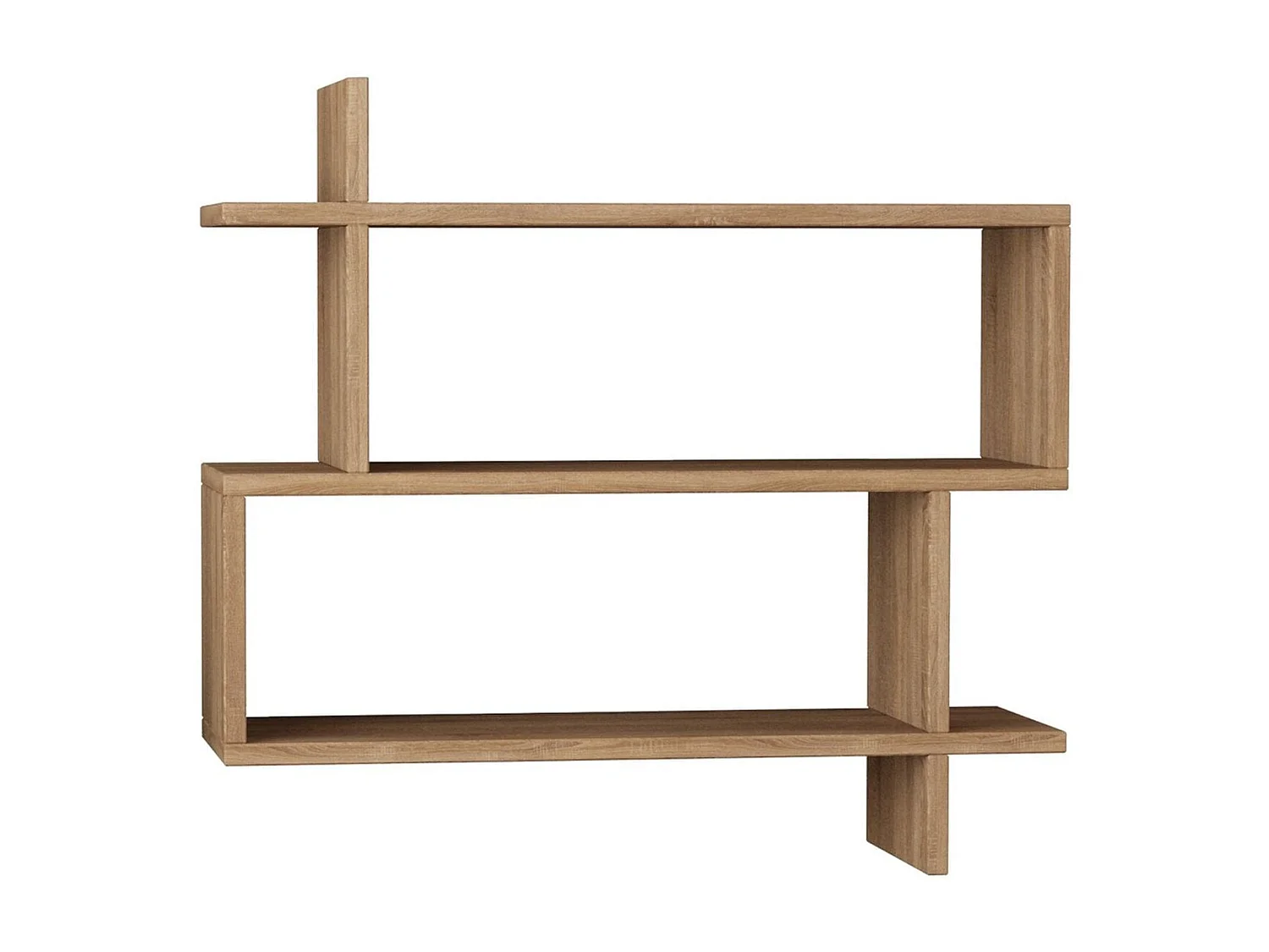 Etagère murale 3 niveaux effet chêne 70 cm - Brava