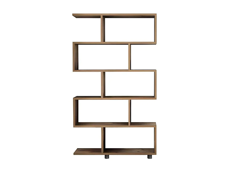 Bibliothèque déstructurée 5 niches effet bois 90 cm - Yara