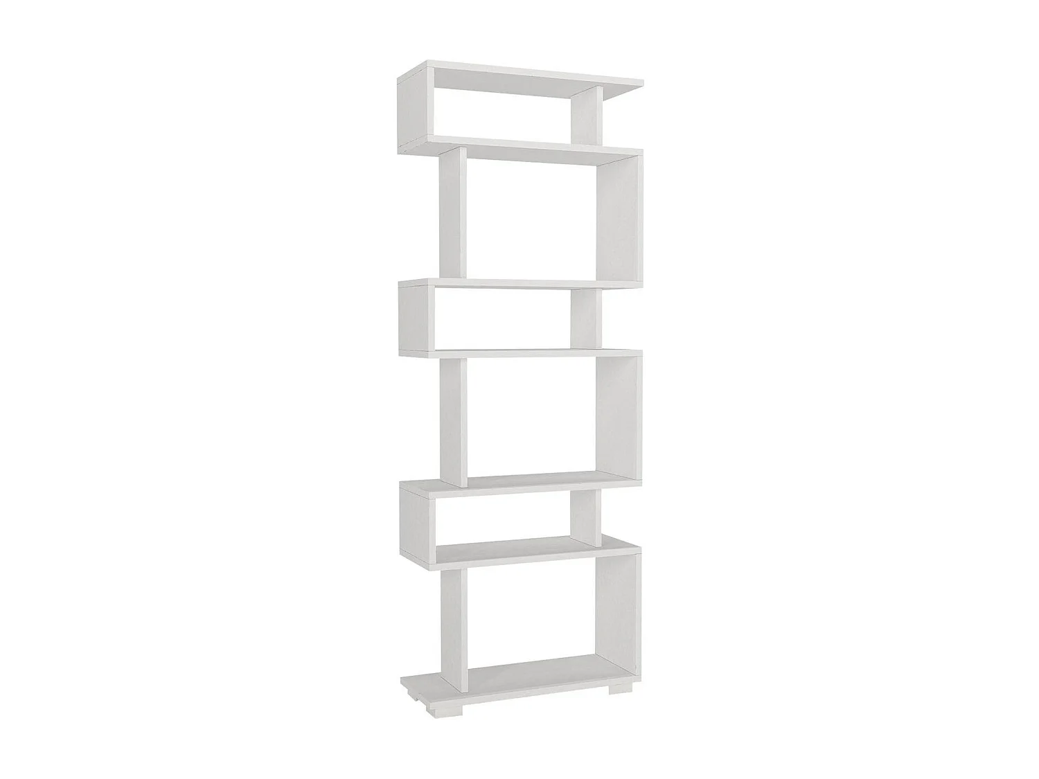 Bibliothèque déstructurée 6 niches blanche 60 cm - Rina
